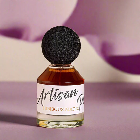 Artisan Perfume Hibiscus Magic 80ml EDP by Fragrance World - A delicate floral fragrance with hints of exotic hibiscus, elegantly packaged in a luxurious 80ml bottle.