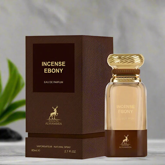 Incense Ebony Perfume 80ml EDP by Maison Alhambra, a bold and smoky fragrance.