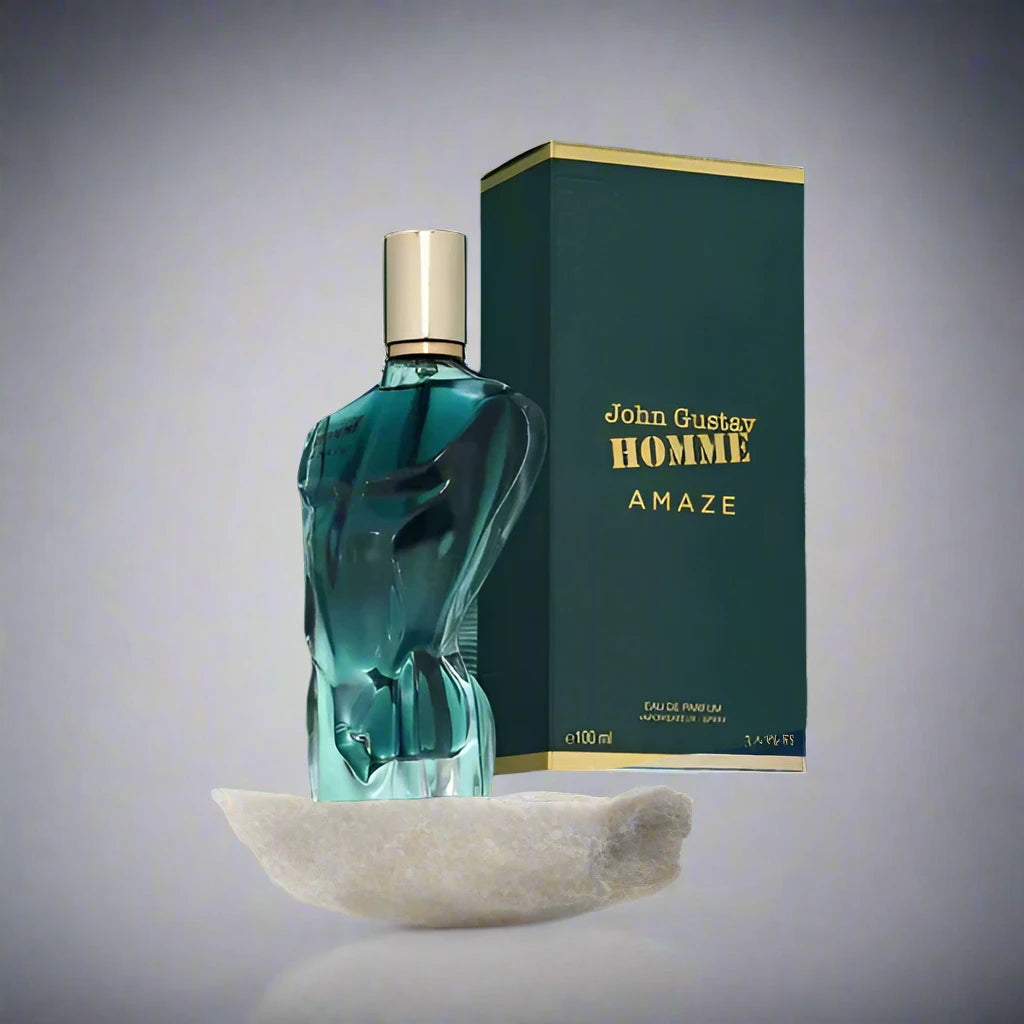 John Gustay Homme Amaze Le Beau Perfume - Sophisticated and refreshing men's fragrance in a stylish bottle.