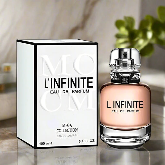  L'Infinite Perfume 100ml EDP bottle featuring a stylish and elegant design.