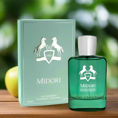 Midori Perfume 100ml EDP bottle featuring a fresh and vibrant design.