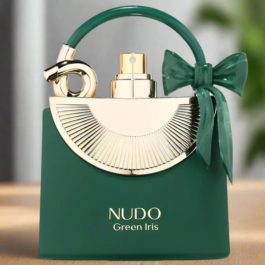 Nudo Green Irish Perfume 100ml EDP bottle featuring a fresh and vibrant design.