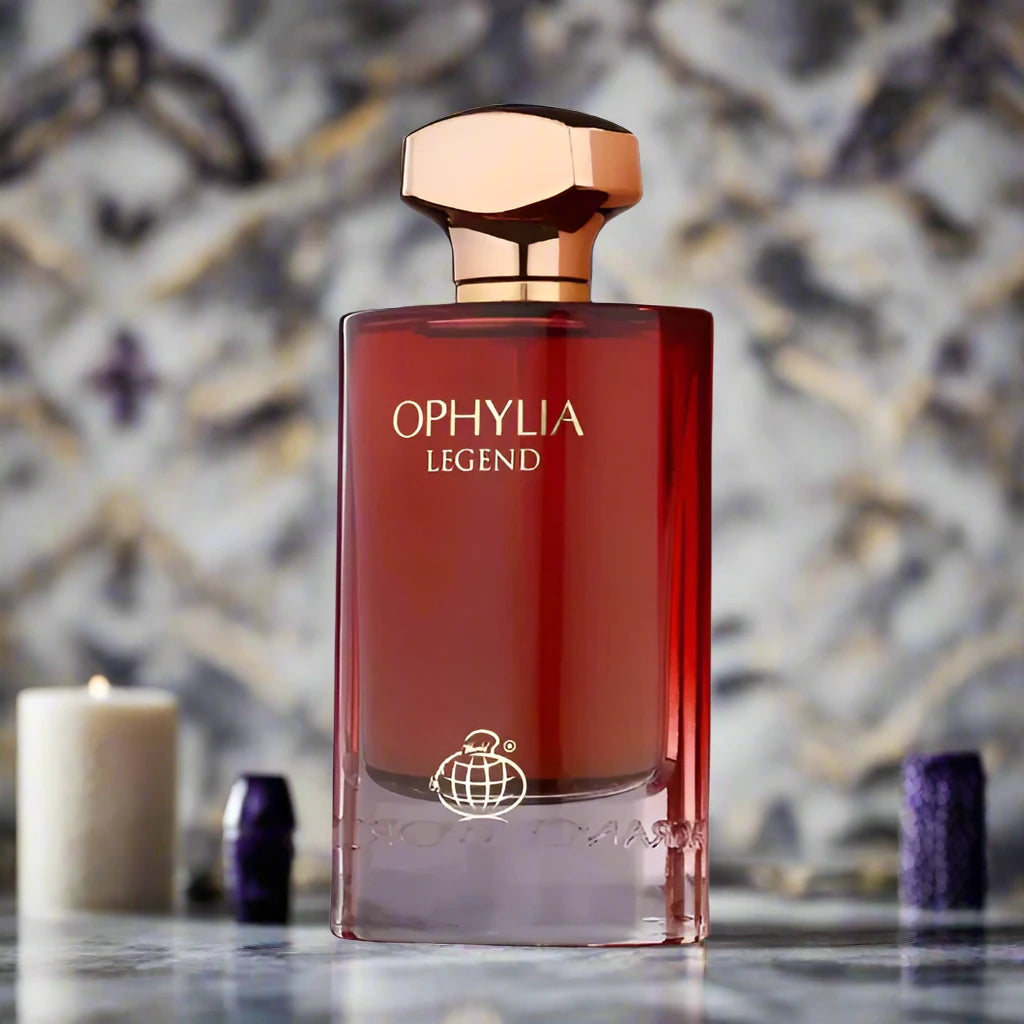 Ophylia Legend Perfume 80ml EDP by Fragrance World - Luxurious and enchanting fragrance in elegant packaging.