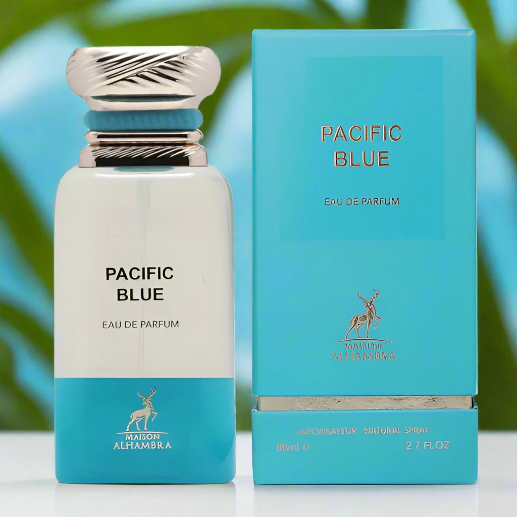 Pacific Blue Perfume 100ml EDP by Maison Alhambra, a refreshing unisex fragrance.