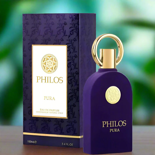 Philos Pura Perfume 100ml EDP by Maison Alhambra – A luxurious, refreshing fragrance with notes that evoke serenity and elegance.