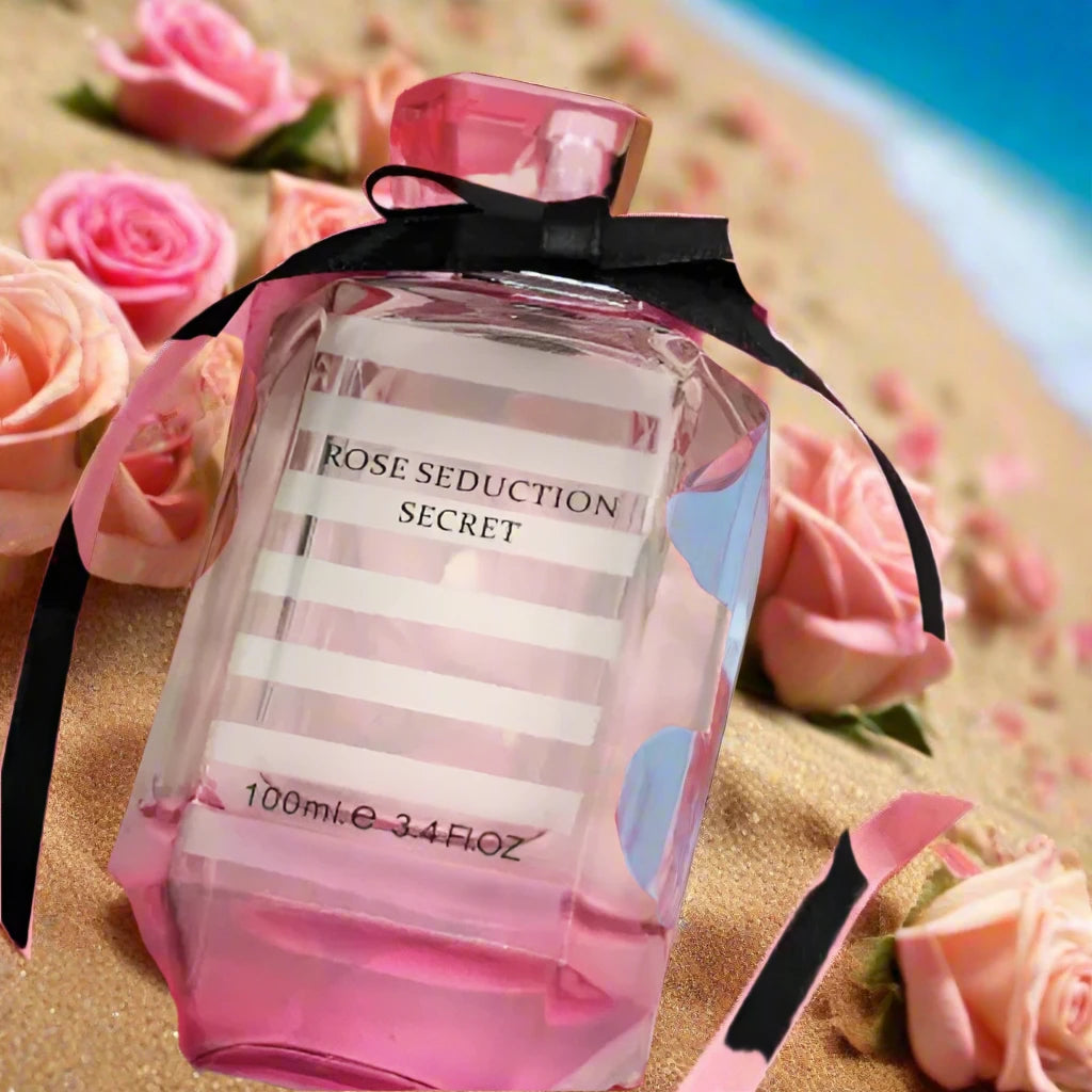 Rose Seduction Secret Perfume 100ml EDP by Fragrance World – An exquisite blend of floral sophistication and timeless elegance.