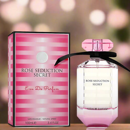 Rose Seduction Secret Perfume EDP 100ml by Fragrance World – A luxurious fragrance combining enchanting floral notes with a sensual allure.