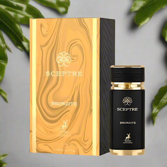 100ml Sceptre Bronzite EDP by Maison Alhambra, featuring citrus and spicy notes for a refreshing fragrance.