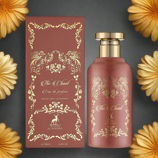 The Chant 100ml EDP by Maison Alhambra – A harmonious blend of floral and woody notes in a luxurious 100ml bottle.