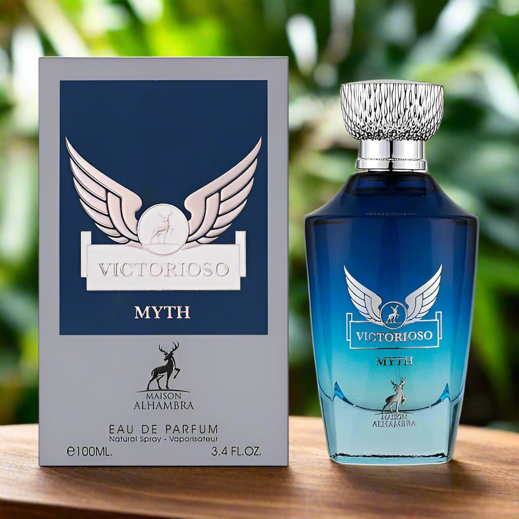 Victorioso Myth Legend Perfume 100ml EDP by Maison Alhambra, an intense and refined fragrance for men.