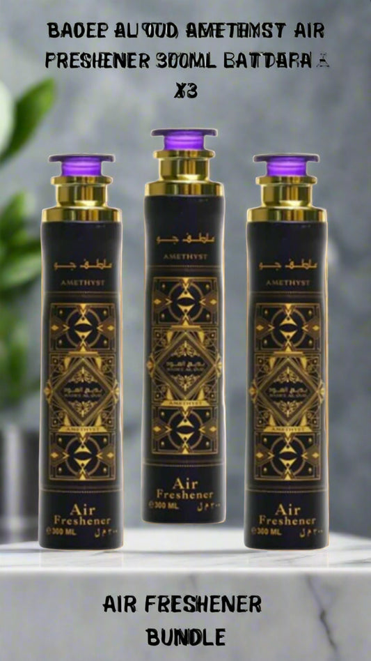 Badee al Oud Amethyst Air Freshener 300ml Lattafa - x3