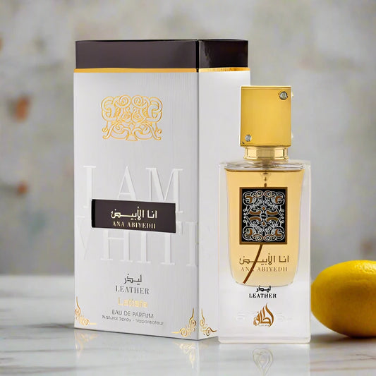 Ana Abiyedh Leather Perfume 60ml EDP by Lattafa, a warm leather fragrance for unisex.
