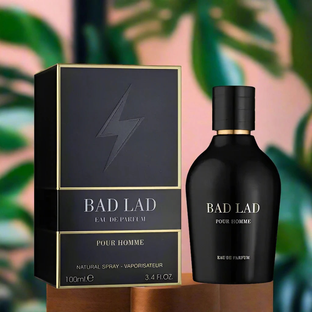 100ml Bad Lad EDP by Fragrance World, featuring spicy and woody notes for a masculine scent.