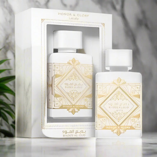 Bade'e Al Oud Honor & Glory Perfume 100ml EDP by Lattafa, a luxurious unisex fragrance.
