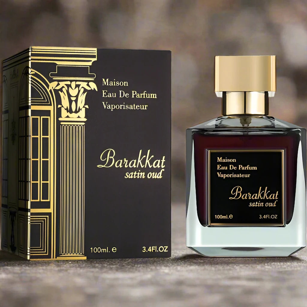 Barakkat Satin Oud Perfume 100ml EDP by Fragrance World - Rich and luxurious oud fragrance.