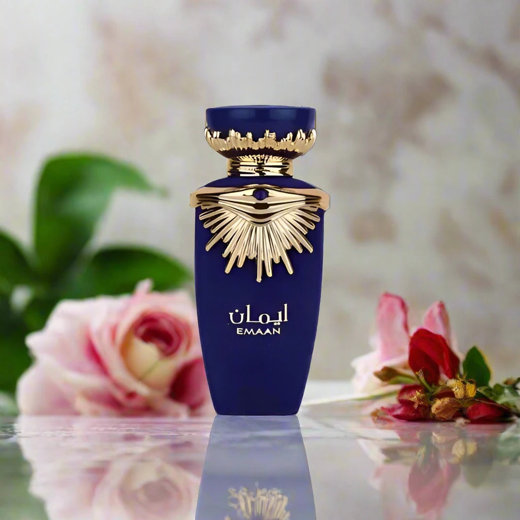 Emaan Perfume 100ml EDP by Lattafa, a captivating Chypre floral fragrance for women.