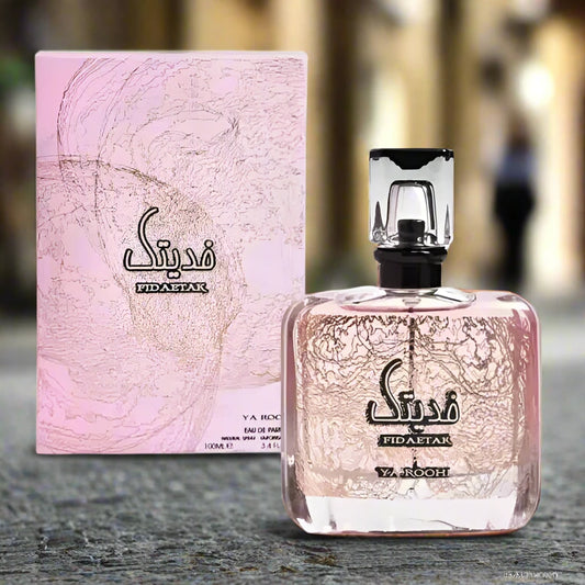 Fidaetak Perfume 100ml EDP bottle featuring a stylish and elegant design.