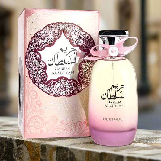 Hareem Al Sultan Perfume 100ml EDP bottle featuring an elegant and luxurious design.