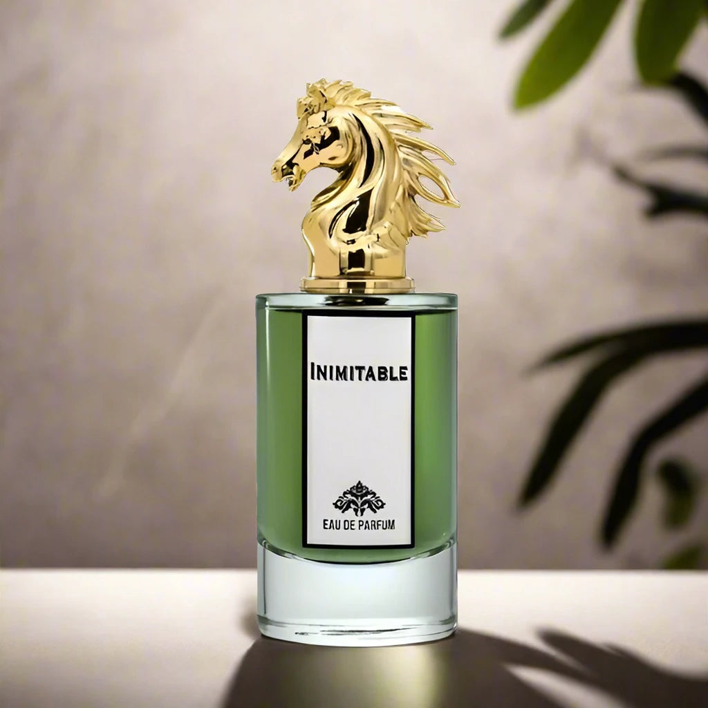 Inimitable Perfume 80ml EDP by Fragrance World - Unique and refined fragrance in stylish packaging.