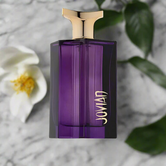 100ml Jovian EDP by Fragrance World, featuring floral, woody, and amber notes for women.