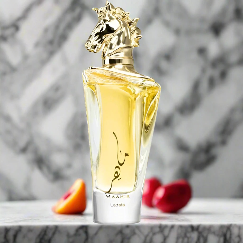 Lattafa Maahir 100ml Eau de Parfum bottle with a refined design.