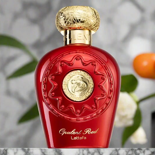 Opulent Red Perfume 100ml EDP by Lattafa, a luxurious floral-fruity fragrance for unisex.