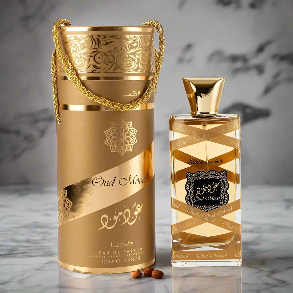 Oud Mood Elixir Perfume 100ml EDP by Lattafa, a warm and spicy fragrance for unisex.