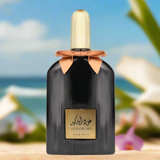 Oud Orchid Perfume 100ml EDP bottle featuring an elegant and luxurious design.