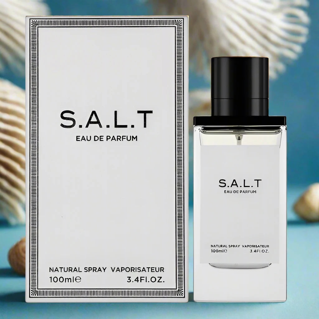 Salt Perfume 100ml EDP by Fragrance World – A refreshing and invigorating fragrance inspired by the essence of sea breeze and coastal serenity.