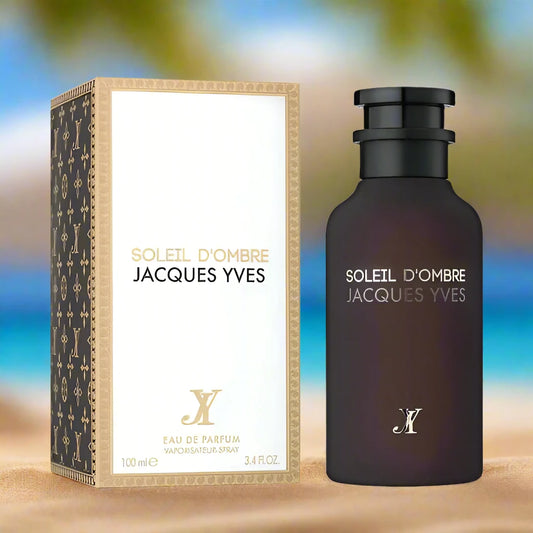 Soleil d'Ombre Jacques Yves Perfume 100ml EDP by Fragrance World - A captivating blend of oud and exotic notes.