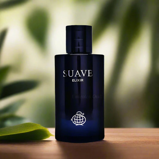 "Suave Elixir Perfume 80ml EDP by Fragrance World - A fresh, elegant fragrance with a beachy vibe."

